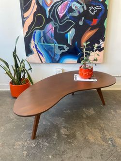 Mid Century Style Walnut Amoeba CoffeeTable