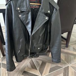 Men's Genuine Biker Leather RGC Jacket size 46 .