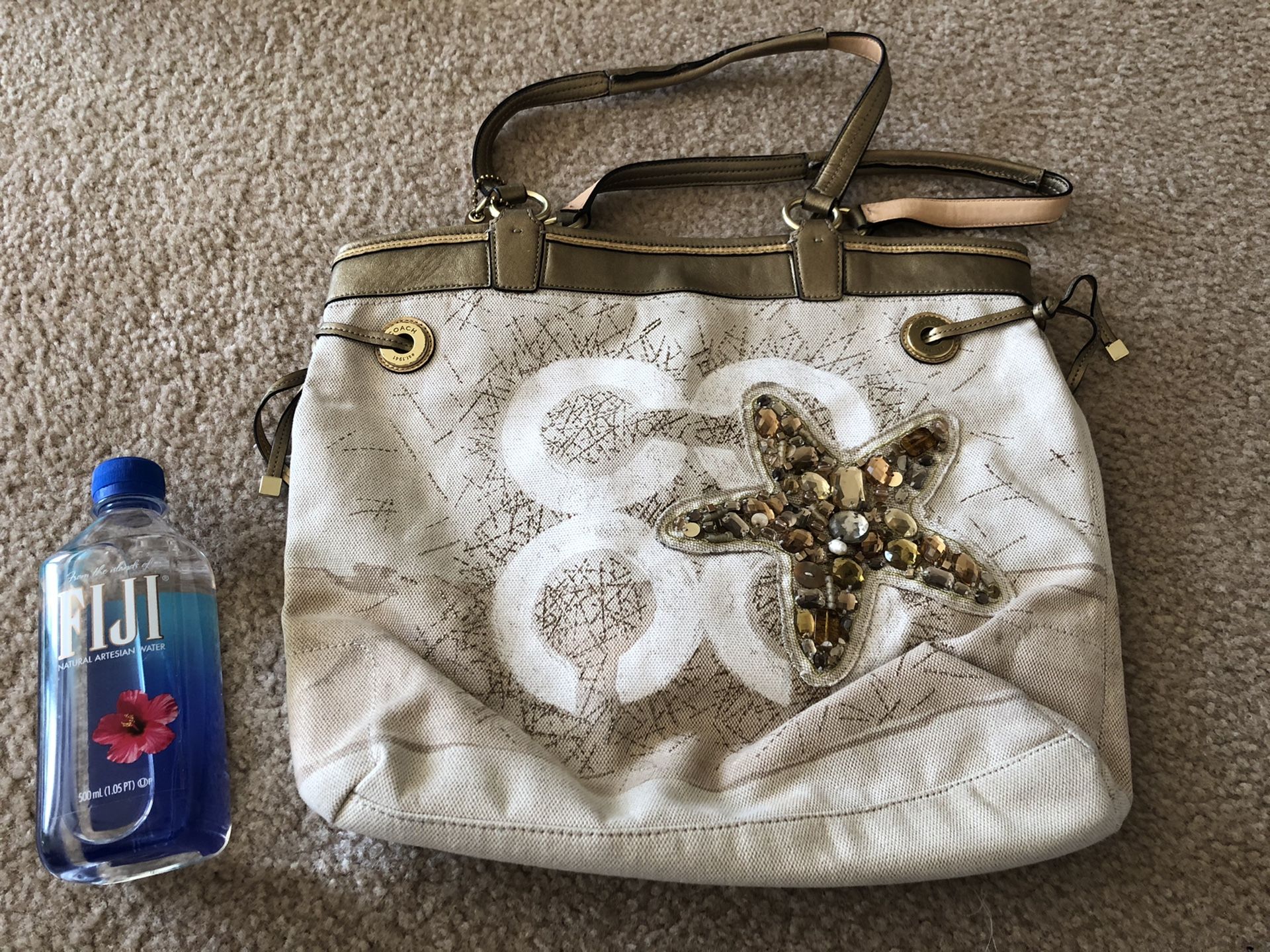 Outlets Coach Audrey Canvas Starfish Backpack