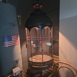 Parrot BIRD CAGE ANTIQUE Metal SOLID