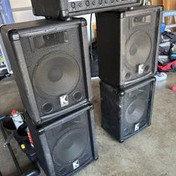 Kustom Speaker And Amplifier Set DJ MC Equipment