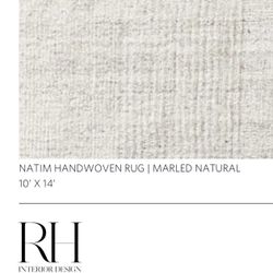 RH Area Rug 10’x14’ In Good Condition Needs Cleaning 