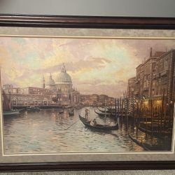 Thomas Kinkade LE Publishers Proof Painting of Venice - Sunset of the Grand Canal