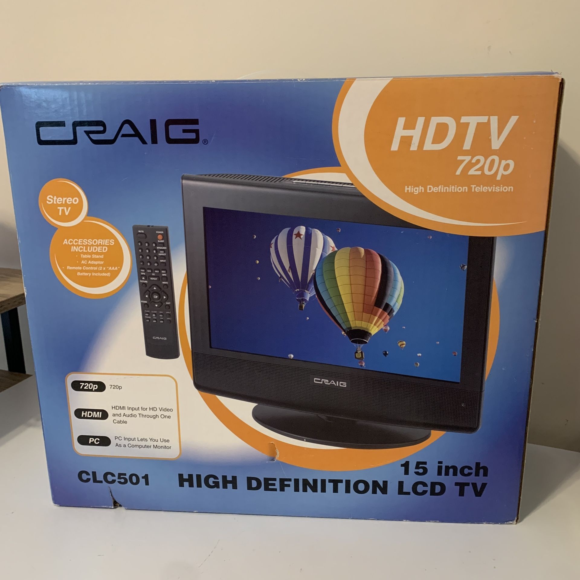 New * 15“ Craig HD TV high definition LCD television PC Monitor 720 P HDMI