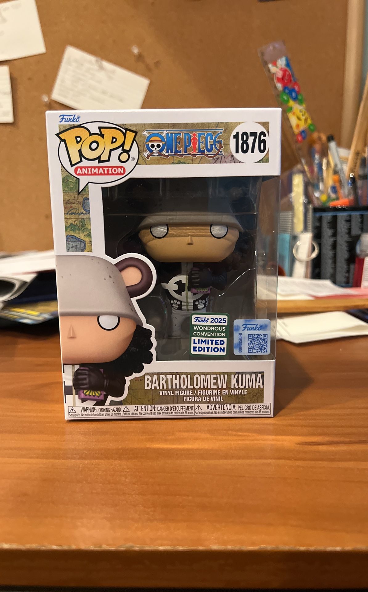 Funko Pop! One Piece Bartholomew Kuma Wonder Con Shared Sticker