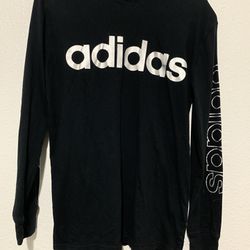 Adidas kids 14/16 long sleeve black shirt