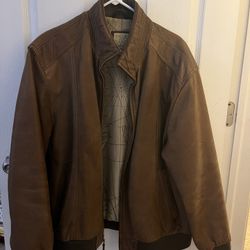 Men’s Leather Bomber Jacket