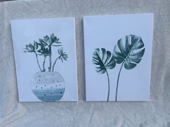 Botanical Canvas Wall Art Set of 2