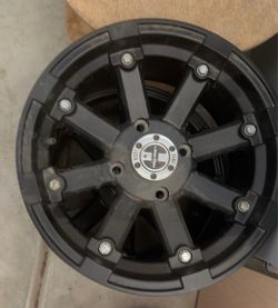 Pair of Vision UTV / ATV Wheels – 12” Black 4-Lug Rims (set of 2)