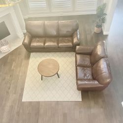Cassidy Leather Sofa And Loveseat