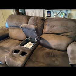 Couch and Love Seat With Recliners 