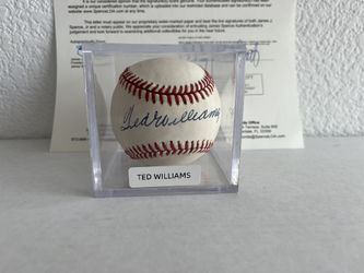 TED WILLIAMS HOF Signed Autograph Baseball Red Sox SWEET SPOT JSA  LOA