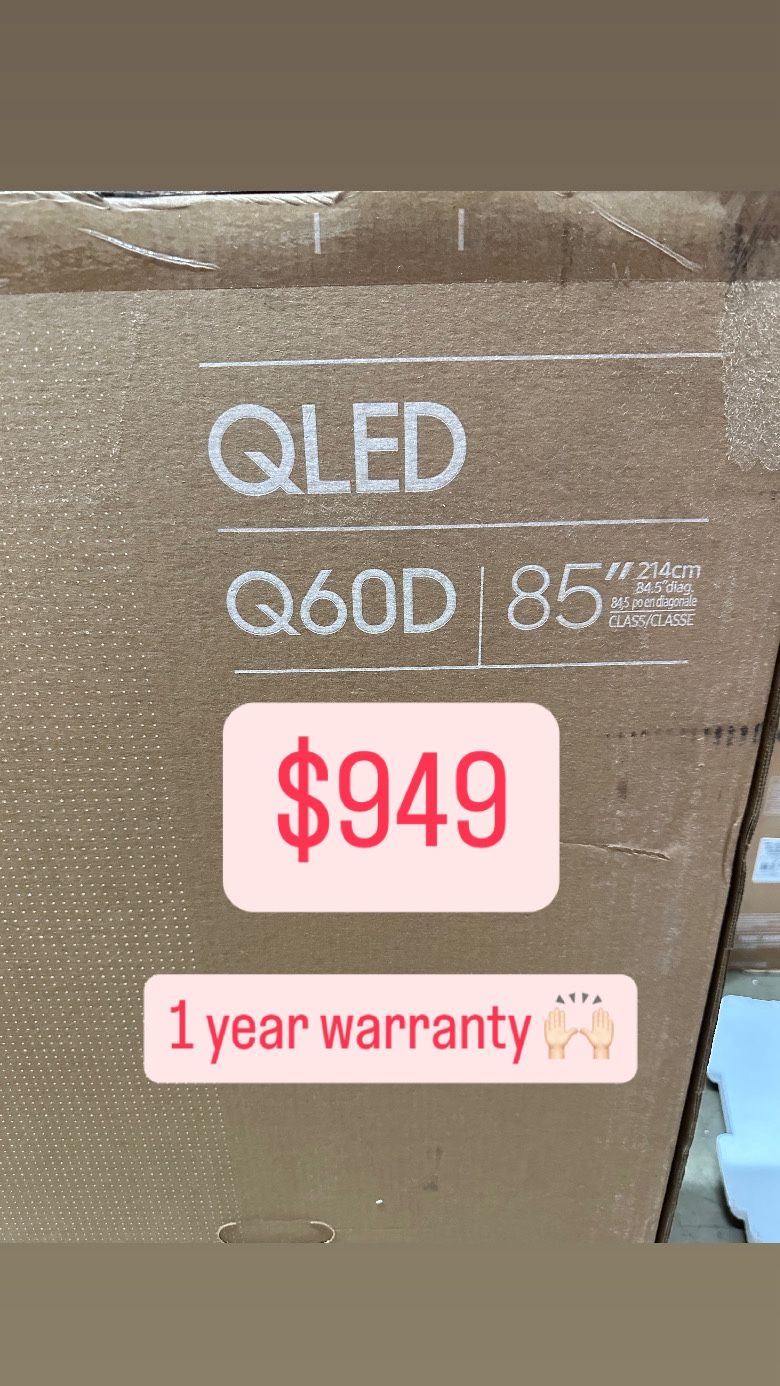 SAMSUNG 85-Inch Class QLED 4K Q60D Series Quantum HDR, Dual LED, Object Tracking Sound Lite, Q-Symphony, Motion Xcelerator, Gaming Hub, Smart TV with 