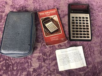 Vintage 1976 Texas Instruments TI-30 Electric Slide Rule Calculator