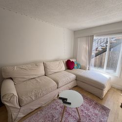 L-shaped White Couch