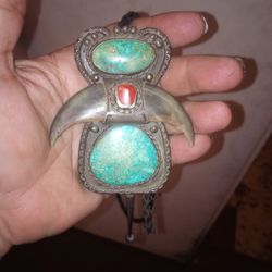 Turquoise Bolo Tie Old Pawn