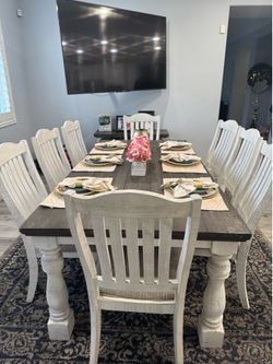 Dining Room Table with 8 Chairs