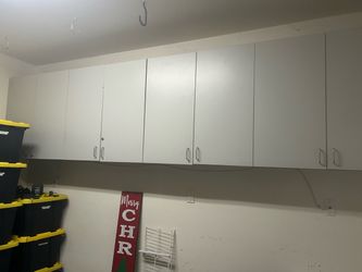 4 Grey Garage Storage Cabinets – Sell Individually or as a Set