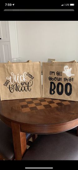 Custom made trick or treat, BOO or monogrammed bags