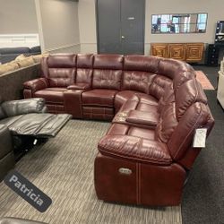 $10 Down Payment Power Reclining Sectional Sofa Couch 