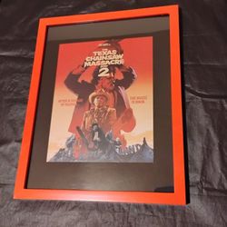 Texas Chainsaw Mass..Orange Frame 11 inch x 14 inch NEW 
