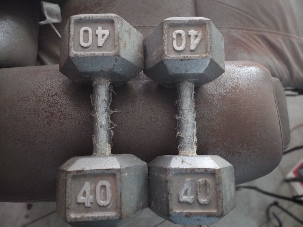 Dumbbell Weights 40 Lb Pair.