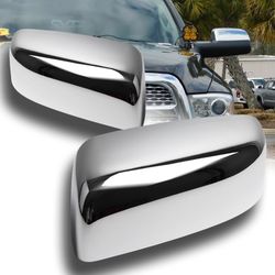For 2009-2018 Dodge Ram 1500 / 2500 / 3500 Chrome ABS Side Mirror Cover /No Turn Signal Cut -(2-MC-1611