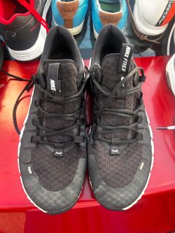 Nike Free Men's Athletic Running Shoes Black White Mesh Breathable Low Top