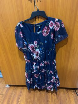 Crystal Doll Navy Floral Mini Dress