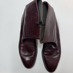 Johnston &Murphy Vintage Burgundy Zip Up Boots Size 10.5M 