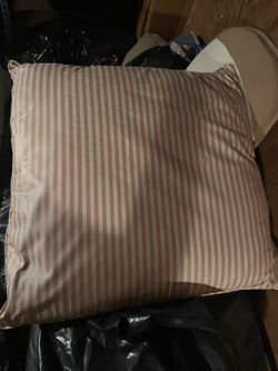 Pink And White Striped Pillows