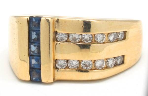 Mens Diamond/Sapphire Ring