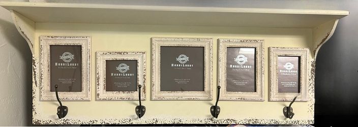 Picture Shelf With Hooks