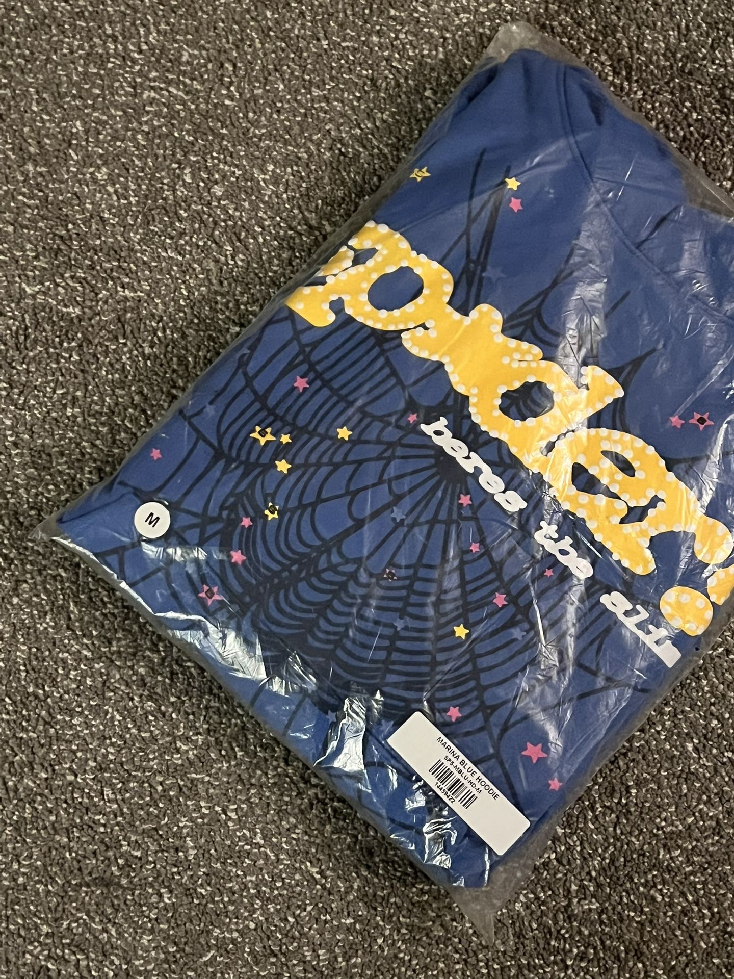 Brand New Blue SP5DER Hoodie TC (Medium)