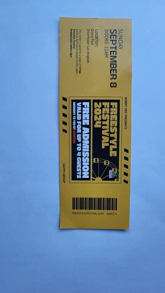 Freestyle Festival Tickets $150