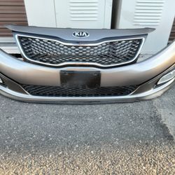 2011-2015 Kia Optima Complete Front Bumper With Grill And Emblem And Fog Lights With Accessories OEM.