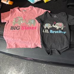 Big Sis Lil Bro Shirt And Body Suit