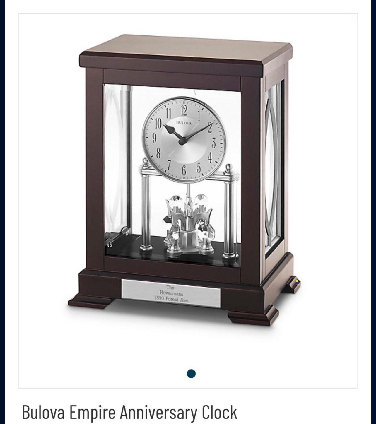 Bulova anniversary clock