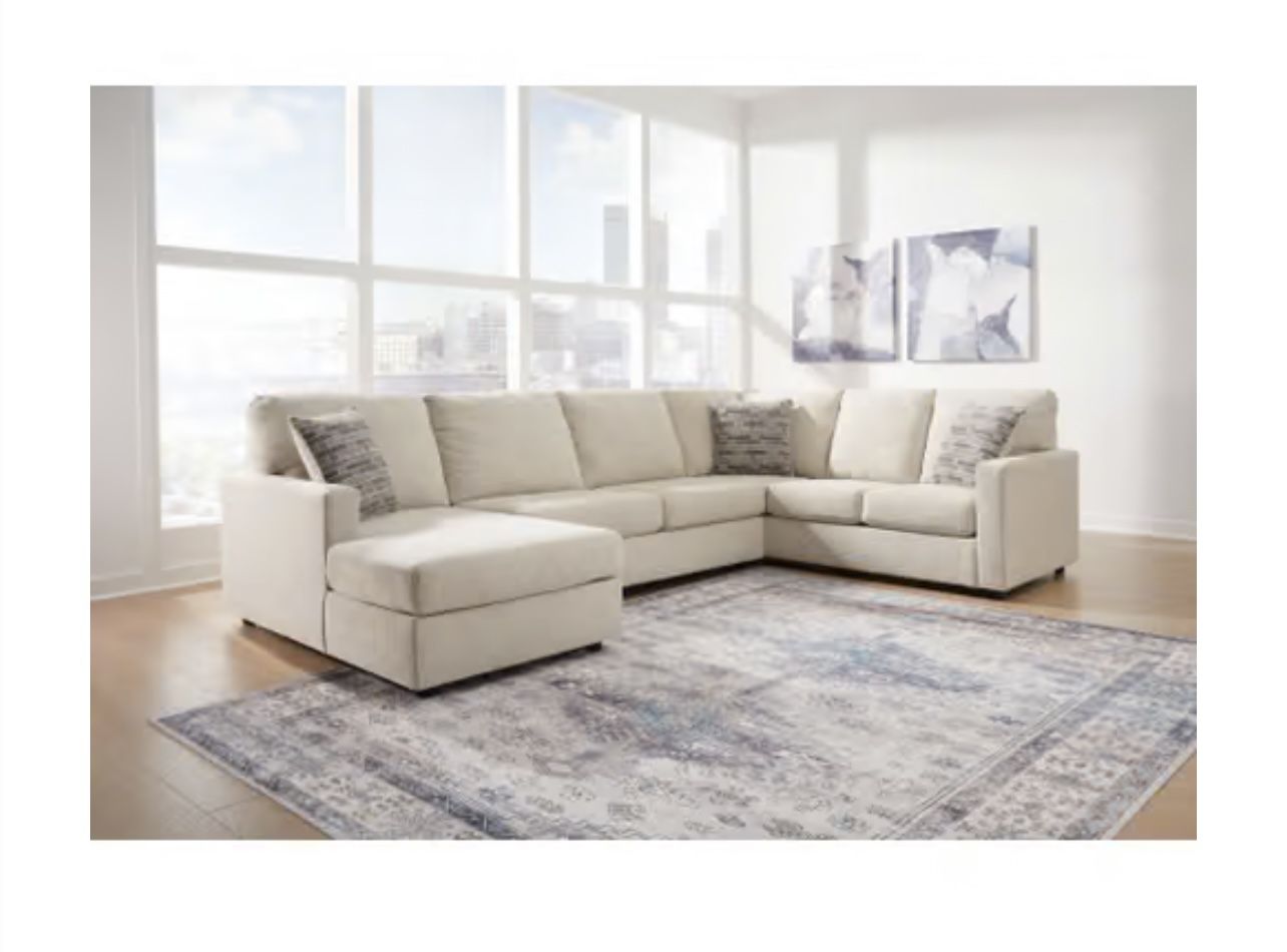 Ivory U-Shape Couch Sectional