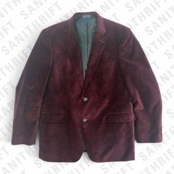 Men's  Paisley Print Velvet Formal Blazer