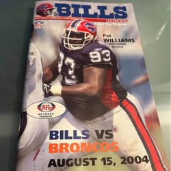 (4) Buffalo Bills Old Game Day Programs 