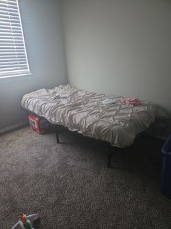 Twin size mattress and bed frame