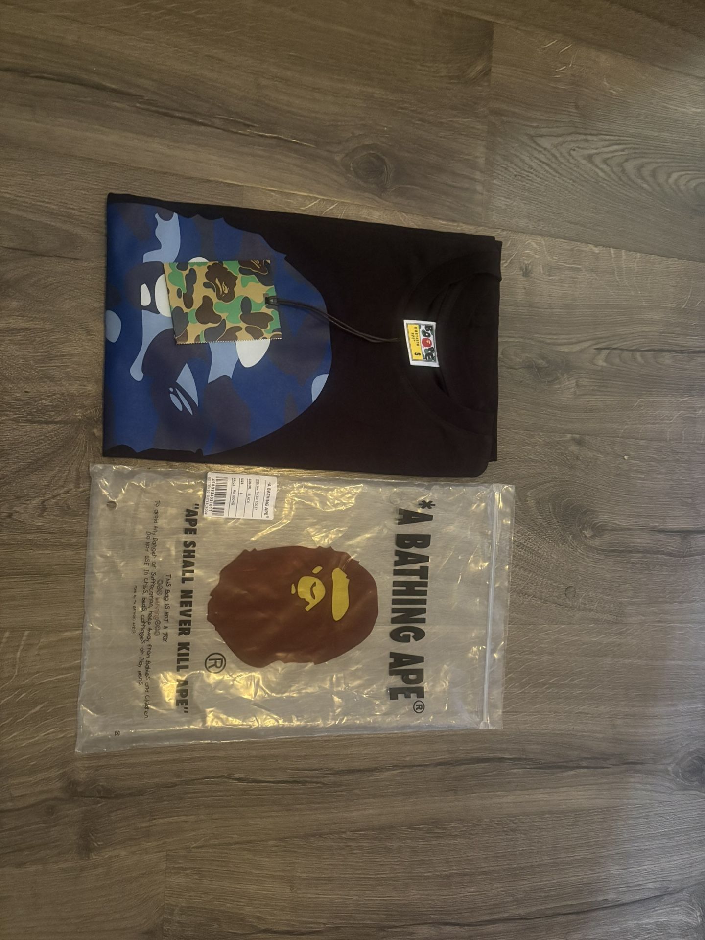 Dark Blue Camo Bape Tee Size S