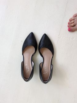 Franco Sarto Black Wedges  size 6.5