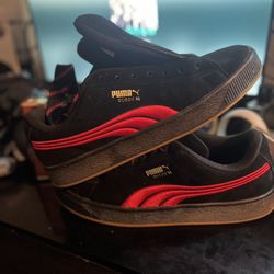 Puma Suede Xl Black And Red 