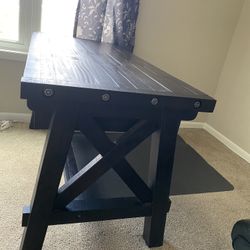 Black Desk All Wood Great Condition 