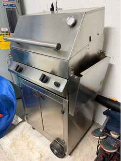 Stainless steel gas/charcoal grill