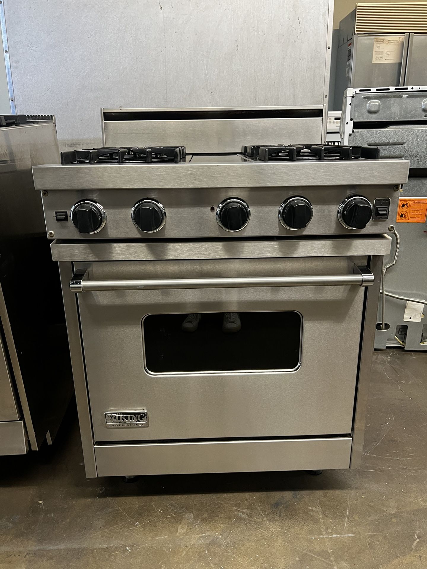Viking 30”Wide Gas Range Stove Stainless Steel 4 Burners