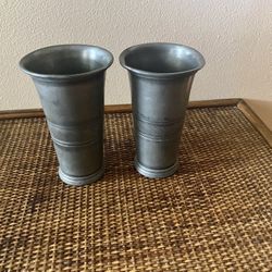 1930s Eichner Pewter Vase set