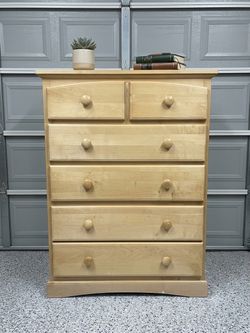 Epoch designs Real MAPLE tall chest with 6 drawers or dresser